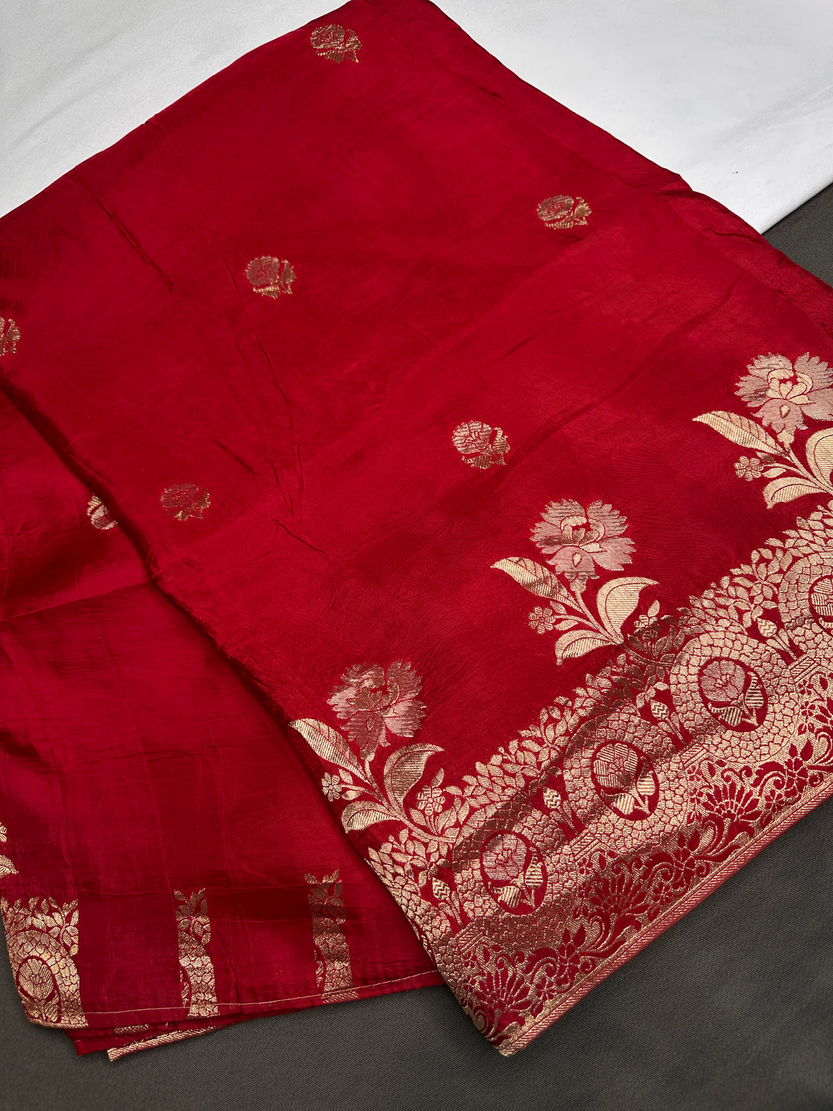 Red Banarsi Saree - 