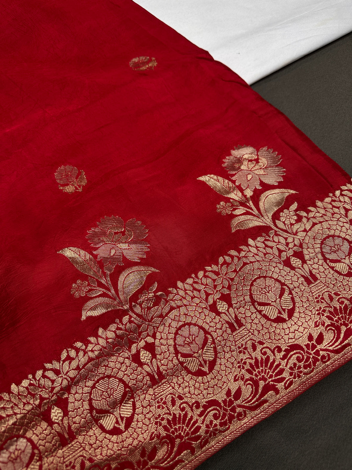 Red Banarsi Saree - 