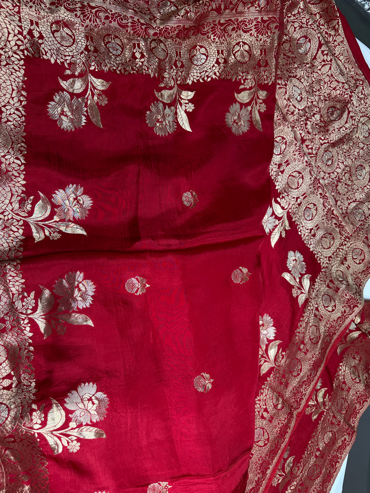 Red Banarsi Saree - 