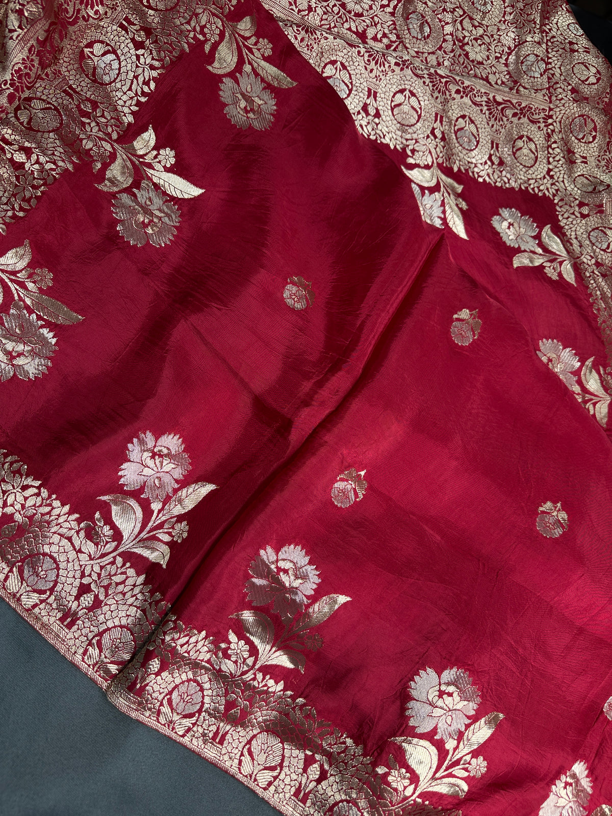 Red Banarsi Saree - 