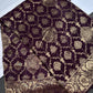 Plum Crepe Designer Banarsi Saree - 