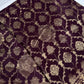 Plum Crepe Designer Banarsi Saree - 
