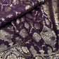 Plum Crepe Designer Banarsi Saree - 