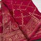 Pink Crepe Designer Banarsi Saree - 