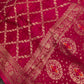 Pink Crepe Designer Banarsi Saree - 