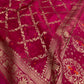 Pink Crepe Designer Banarsi Saree - 