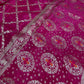 Pink Crepe Designer Banarsi Saree - 
