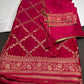 Pink Crepe Designer Banarsi Saree - 