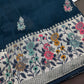 Teal Georgette Designer Banarsi Saree - 