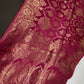 Pink Crepe Designer Banarsi Saree - 