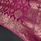Pink Crepe Designer Banarsi Saree - 