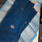 Blue Raw Mango Light Weight Silk Saree - 