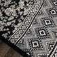 Kalamkari Cotton Silk Black White Floral Print Saree with kanchi Border - 