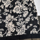 Kalamkari Cotton Silk Black White Floral Print Saree with kanchi Border - 