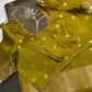 Oraganza Tissue Jamdani Weaving Green Saree - 