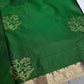 Green Grey Semi Dharmavaram Silk  Saree - 