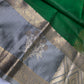 Green Grey Semi Dharmavaram Silk  Saree - 