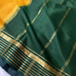 Yellow Green Pure Mysore Silk Light Weight Saree - 