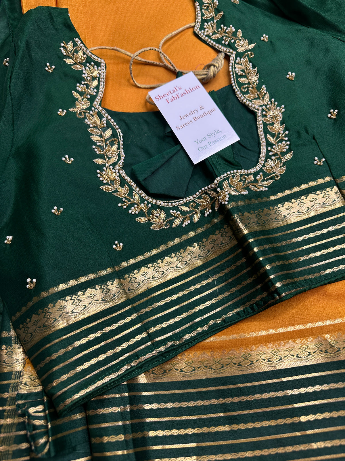 Yellow Green Pure Mysore Silk Light Weight Saree - 