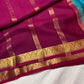 Blue Pink Pure Mysore Silk Light Weight Saree - 