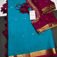 Blue Pink Pure Mysore Silk Light Weight Saree - 