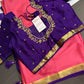 Pink Purple Pure Mysore Silk Light Weight Saree - 