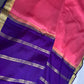 Pink Purple Pure Mysore Silk Light Weight Saree - 
