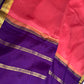 Pink Purple Pure Mysore Silk Light Weight Saree - 