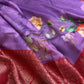Lavender Chanderi Silk Saree with Mangalgiri Border - SR001077