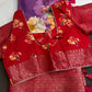 Lavender Chanderi Silk Saree with Mangalgiri Border - SR001077