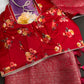 Lavender Chanderi Silk Saree with Mangalgiri Border - SR001077