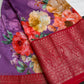 Lavender Chanderi Silk Saree with Mangalgiri Border - SR001077