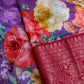 Lavender Chanderi Silk Saree with Mangalgiri Border - SR001077