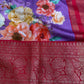 Lavender Chanderi Silk Saree with Mangalgiri Border - SR001077