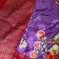 Lavender Chanderi Silk Saree with Mangalgiri Border - SR001077
