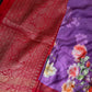 Lavender Chanderi Silk Saree with Mangalgiri Border - SR001077