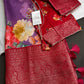Lavender Chanderi Silk Saree with Mangalgiri Border - SR001077