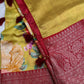 Yellow Green Chanderi Silk Saree with Mangalgiri Border - SR001078
