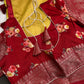 Yellow Green Chanderi Silk Saree with Mangalgiri Border - SR001078