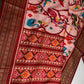 Red Multicolor Printed Saree with Mangalgiri Border - SR001080