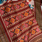 Red Multicolor Printed Saree with Mangalgiri Border - SR001080