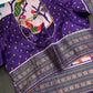 Purple Multicolor Printed Saree with Mangalgiri Border - SR001081