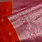 Orange Pink Semi Silk Saree with Stitched Blouse - SR001084