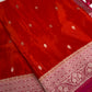 Orange Pink Semi Silk Saree with Stitched Blouse - SR001084
