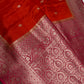 Orange Pink Semi Silk Saree with Stitched Blouse - SR001084