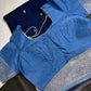 Blue Semi Silk Saree with Stitched Blouse - SR001085
