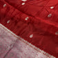 Red Pink Semi Silk Saree with Stitched Blouse - SR001087