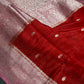 Red Pink Semi Silk Saree with Stitched Blouse - SR001087