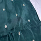 Green Blue Semi Silk Saree with Stitched Blouse - SR001088