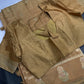 Raw Mango Brown Gold Zari Checks Saree with Stitched Blouse - SR001091